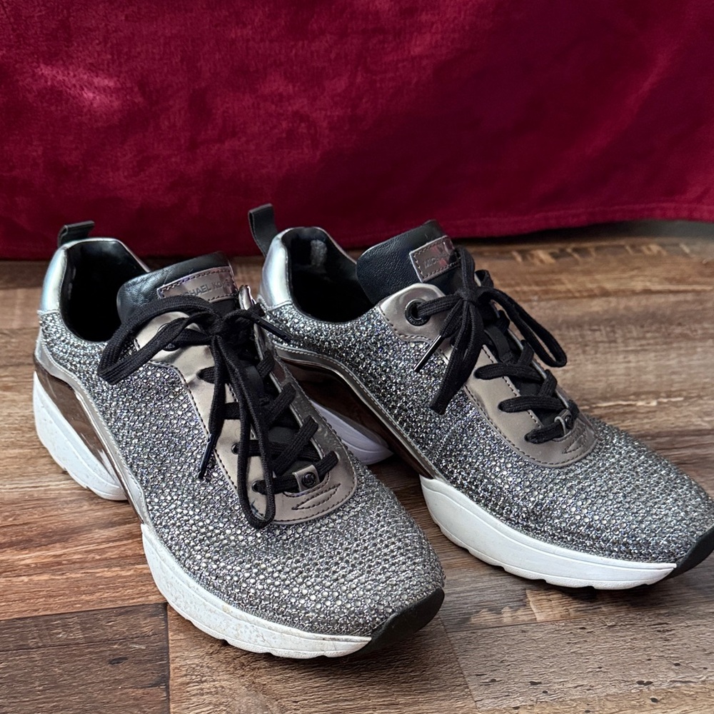 Michael Kors Women's Sneakers in Silver and Black